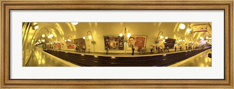 Framed 360 degree view of a metro station, Paris, Ile-de-France, France Print