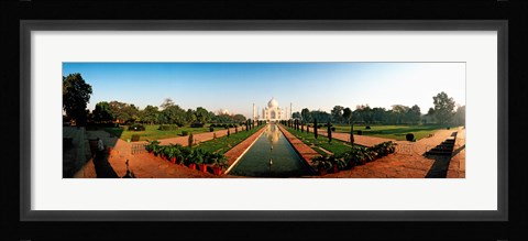 Framed Taj Mahal and Gardens, Agra, Uttar Pradesh, India Print