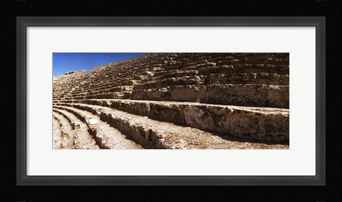 Framed Steps of the theatre in the ruins of Hierapolis, Pamukkale, Denizli Province, Turkey Print