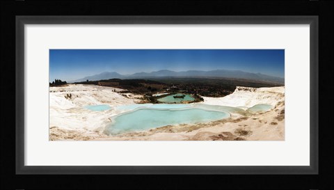 Framed Travetine Pool and Hot Springs, Pamukkale, Denizli Province, Turkey Print