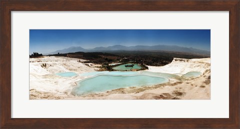 Framed Travetine Pool and Hot Springs, Pamukkale, Denizli Province, Turkey Print