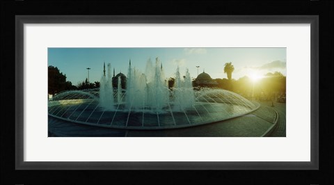 Framed Fountain by the Blue Mosque in Istanbul, Turkey Print
