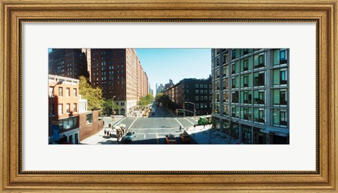 Framed Surrounding streets and buildings from the High Line in Chelsea, New York City, New York State, USA Print