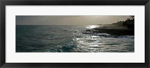 Framed Waves in the sea, Negril, Westmoreland, Jamaica Print