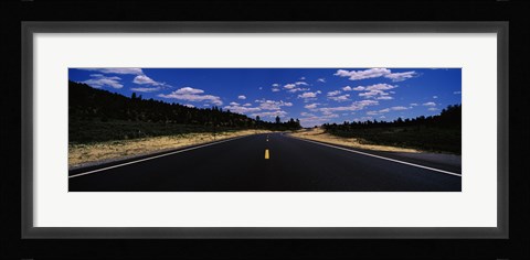 Framed Highway passing through landscape, New Mexico, USA Print