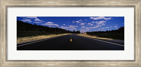 Framed Highway passing through landscape, New Mexico, USA Print