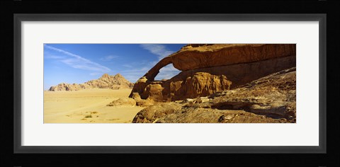 Framed Natural arch, Eye of the Eagle Arch, Wadi Rum, Jordan Print