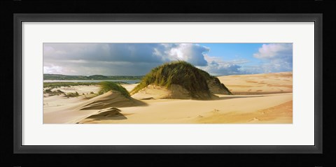 Framed Clouds over sand dunes, Sands of Forvie, Newburgh, Aberdeenshire, Scotland Print