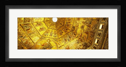 Framed Baptistery mosaic ceiling, Battistero Di San Giovanni, Florence, Tuscany, Italy Print