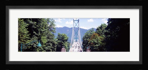 Framed Lions Gate Suspension Bridge, Vancouver, British Columbia, Canada Print