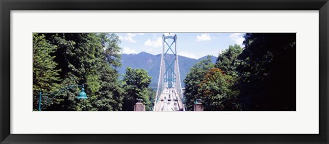 Framed Lions Gate Suspension Bridge, Vancouver, British Columbia, Canada Print