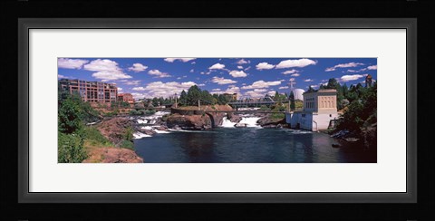 Framed Howard Street Bridge over Spokane Falls, Spokane, Washington State, USA Print