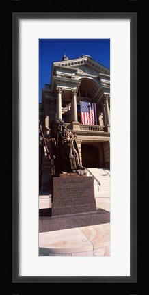 Framed Statue at Wyoming State Capitol, Cheyenne, Wyoming, USA Print