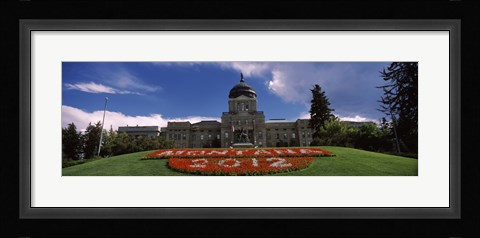 Framed Formal garden in front of a government building, State Capitol Building, Helena, Montana, USA Print