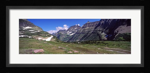 Framed Mountains on a landscape, US Glacier National Park, Montana, USA Print