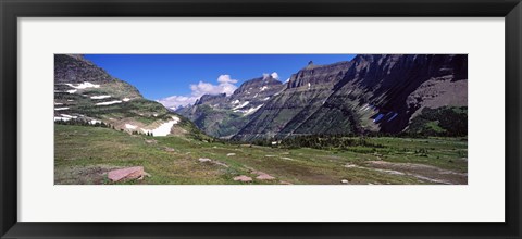 Framed Mountains on a landscape, US Glacier National Park, Montana, USA Print