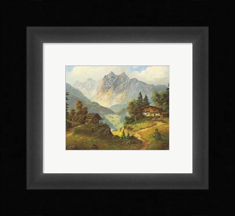 Framed EINSAMER GEBIRGSHOF Print