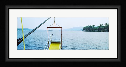 Framed Lake George viewed from a steamboat, New York State, USA Print
