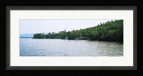 Framed View from a boat, Lake George, New York State, USA Print