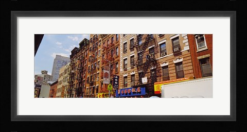 Framed Buildings in a street, Mott Street, Chinatown, Manhattan, New York City, New York State Print