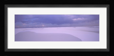 Framed White Sand Dunes in New Mexico Print