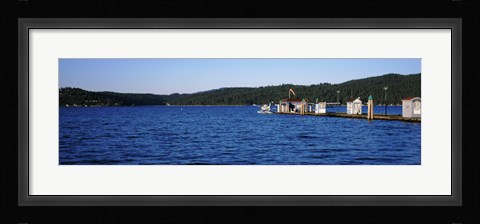 Framed Jetty at Lake Coeur d'Alene, Idaho, USA Print