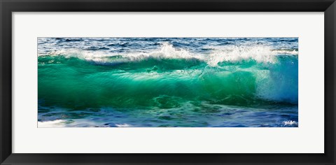 Framed Wave splashing on the beach, Todos Santos, Baja California Sur, Mexico Print