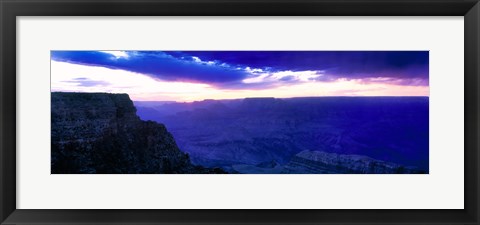 Framed Grand Canyon at dusk, Grand Canyon National Park, Arizona, USA Print