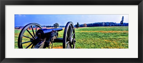 Framed Cannon at Manassas National Battlefield Park, Manassas, Prince William County, Virginia, USA Print