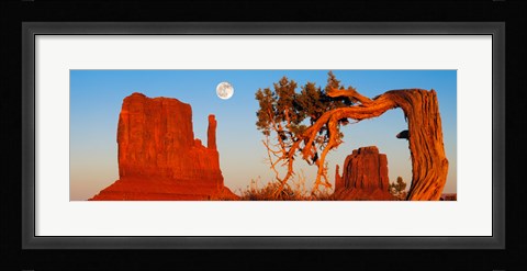 Framed Rock formations, Monument Valley Tribal Park, Utah Navajo, San Juan County, Utah, USA Print
