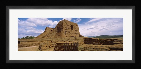 Framed Close up of church ruins, Pecos National Historical Park, New Mexico, USA Print