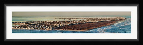 Framed View across the inlet to an island city Brigantine from Atlantic City, Atlantic County, New Jersey, USA Print
