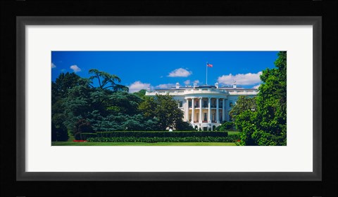 Framed Facade of a government building, White House, Washington DC Print