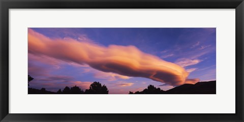 Framed Cumulus clouds in the sky at dusk, Paso Robles, San Luis Obispo County, California, USA Print