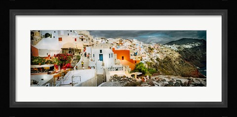 Framed Storm cloud over the Santorini, Cyclades Islands, Greece Print