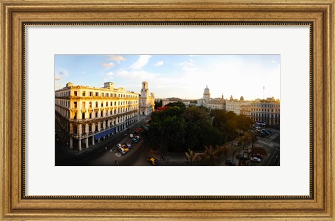 Framed Buildings in a city, Parque Central, Old Havana, Havana, Cuba Print