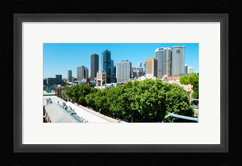 Framed Skyscrapers in a city, Cumberland Street, Sydney, New South Wales, Australia Print