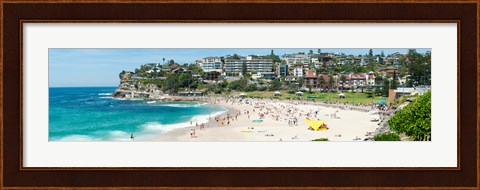 Framed Houses on the coast, Bronte Beach, Sydney, New South Wales, Australia Print