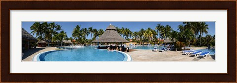 Framed Swimming pool of a hotel, Varadero, Matanzas, Cuba Print