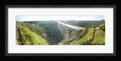 Framed High angle view of a bridge, El Puente de Bacunayagua, Matanzas, Cuba Print