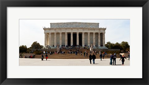 Framed People at Lincoln Memorial, The Mall, Washington DC, USA Print