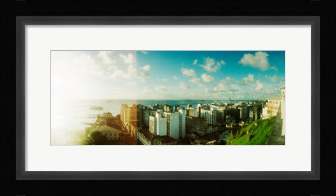 Framed Buildings on the coast, Pelourinho, Salvador, Bahia, Brazil Print