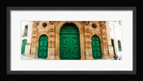 Framed Facade of the Sao Francisco Church and Convent of Salvador in Pelourinho, Salvador, Bahia, Brazil Print
