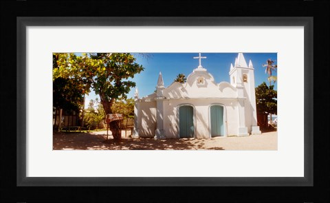 Framed Facade of a small church, Salvador, Bahia, Brazil Print