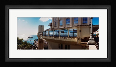 Framed Lacerda Elevator on the coast, Pelourinho, Salvador, Bahia, Brazil Print