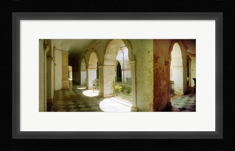 Framed Courtyard of Igreja de Sao Francisco church in Pelourinho, Salvador, Bahia, Brazil Print