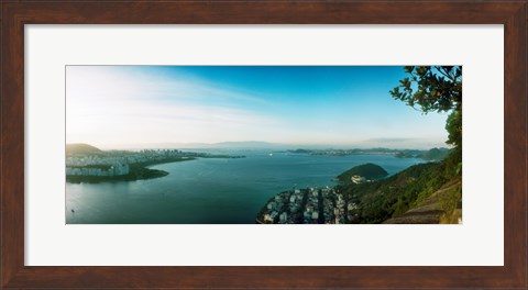 Framed Rio de Janeiro viewed from Sugarloaf Mountain, Brazil Print
