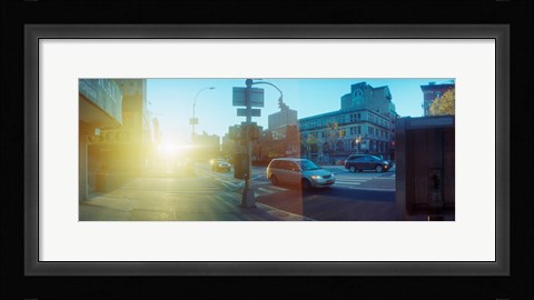 Framed Delancey Street at sunrise, Lower East Side, Manhattan, New York City, New York State, USA Print