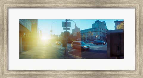 Framed Delancey Street at sunrise, Lower East Side, Manhattan, New York City, New York State, USA Print