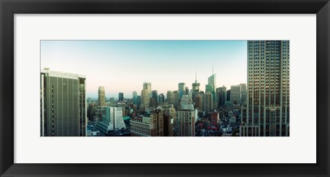 Framed Skyscrapers in a city, Midtown Manhattan, 34th Street, Manhattan, New York City, New York State Print